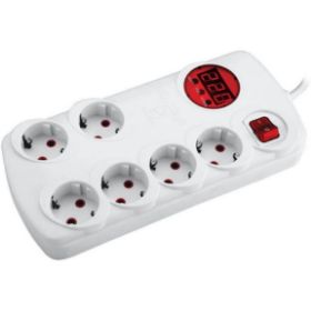 تصویر محافظ برق 6 خانه دیجیتال بدون ارت آفر الکترونیک 1.8 متری