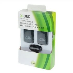 تصویر شارژر دسته XBOX با 2 باطری و تک کابل